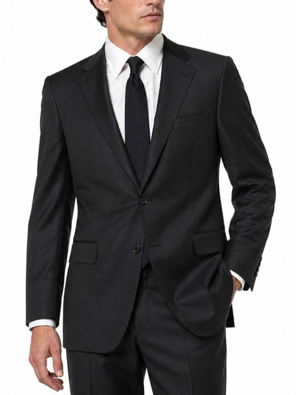 Hickey Freeman Jacket Mens 44 Long Black Loro Piana Gentleman  Gatsby Corporate